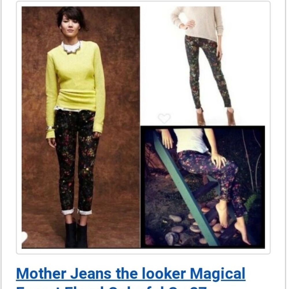 MOTHER The Looker Zip Ankle "Magical Forest" 27